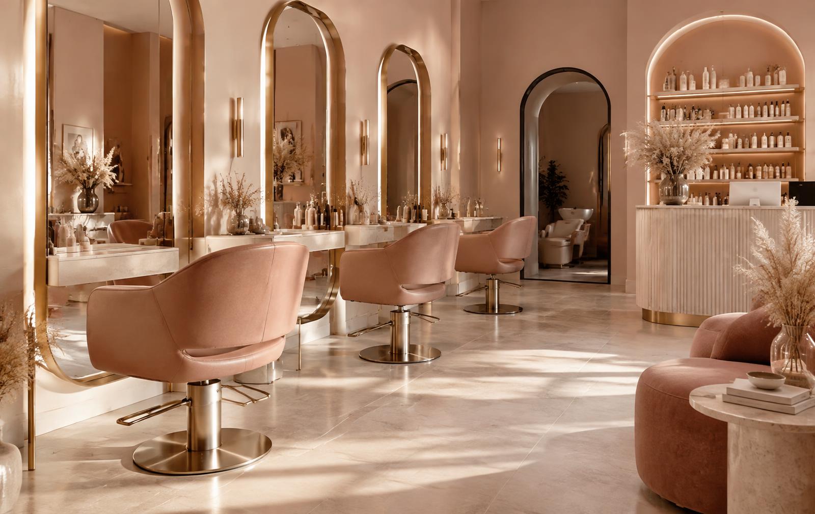 Innenraum des Friseursalons Style and Beauty